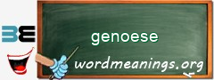 WordMeaning blackboard for genoese